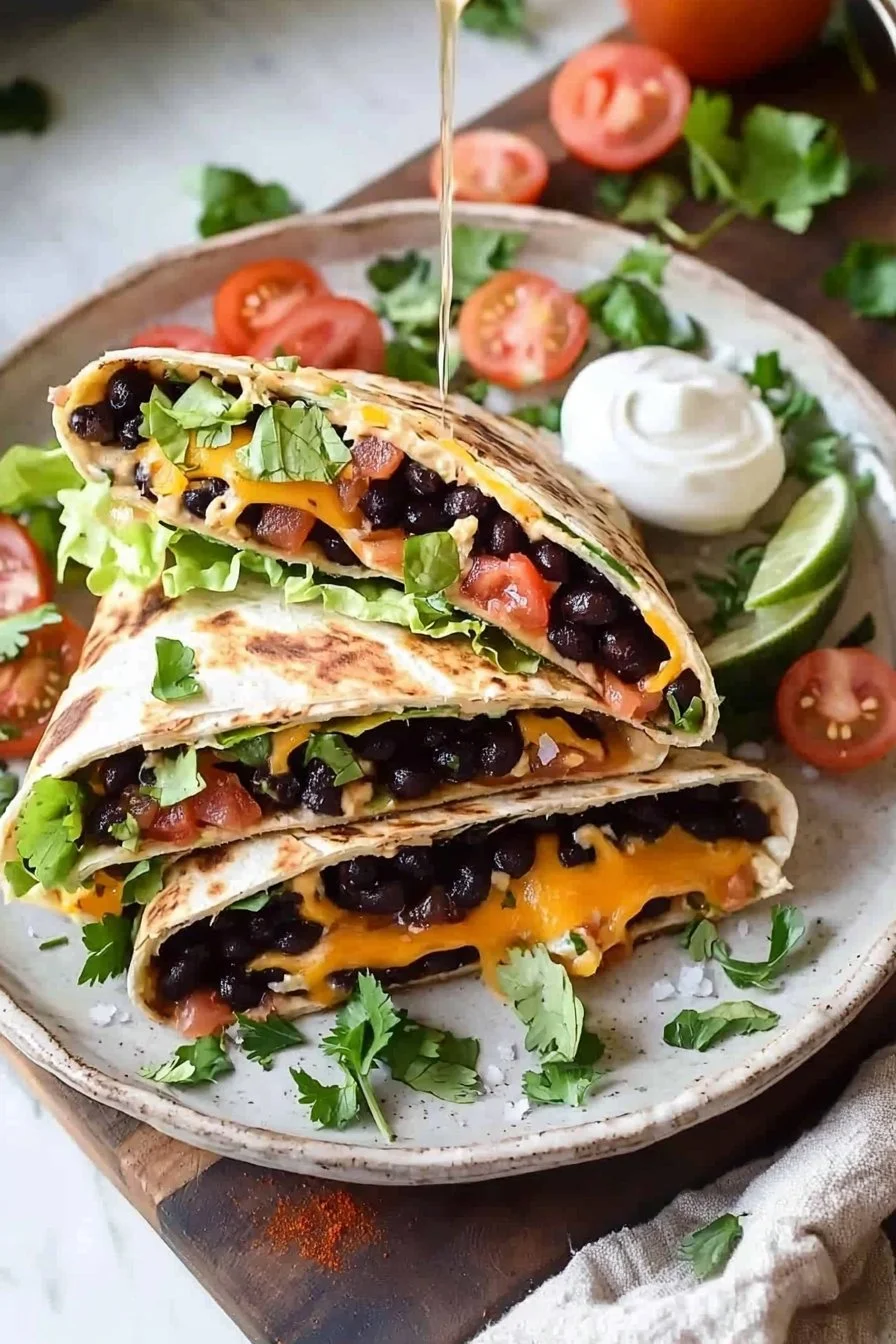 Schwarze-Bohnen-Crunch-Wrap