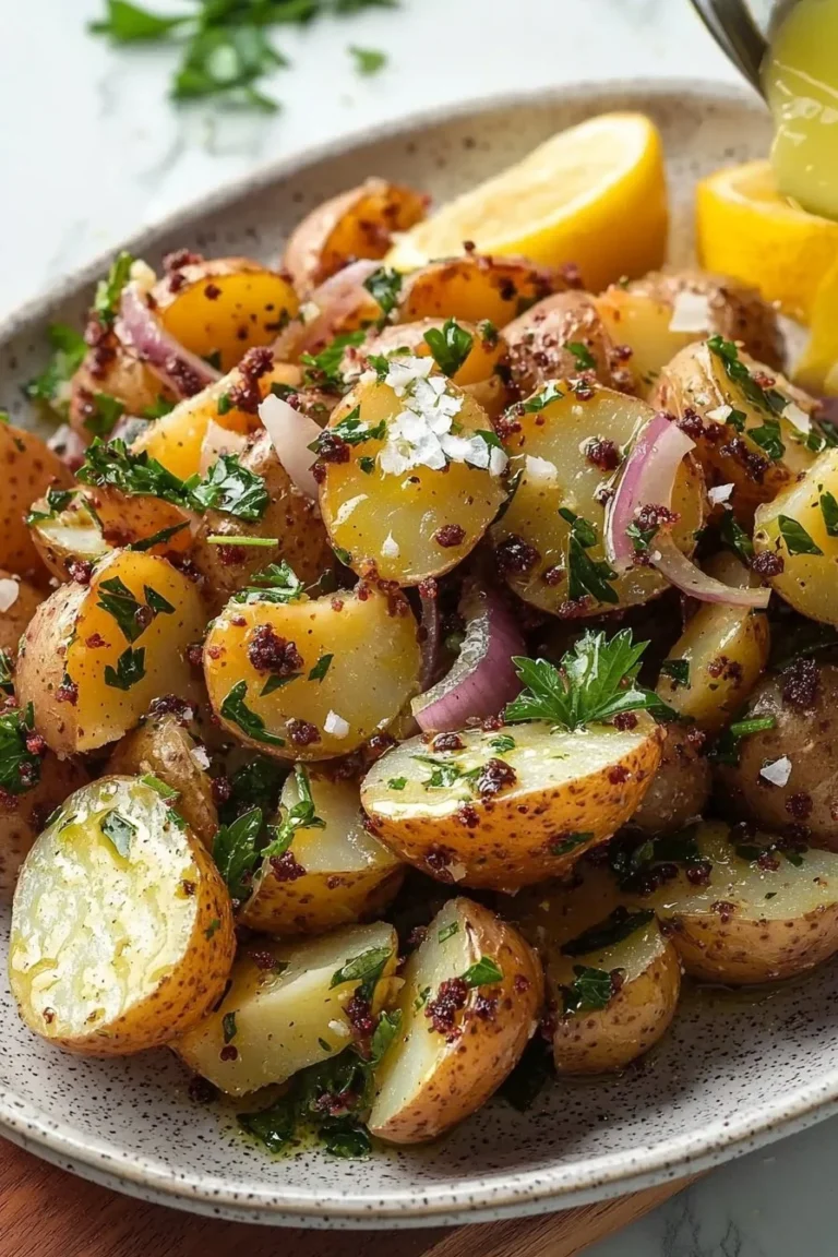 Leckerer Sumac Kartoffelsalat mit frischen Zutaten und aromatischen Gewürzen