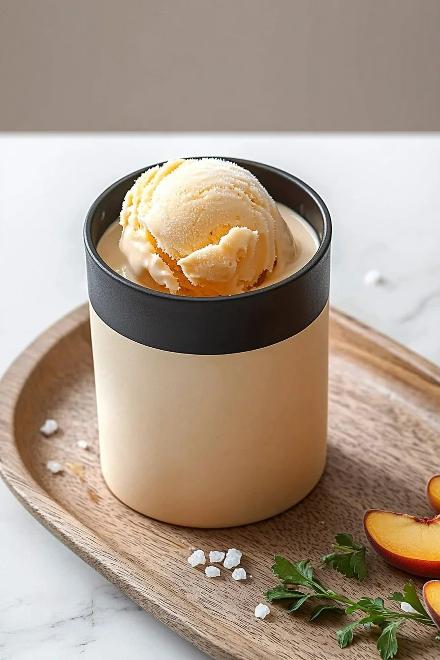 Ultimatives cremiges Pfirsich-Eis