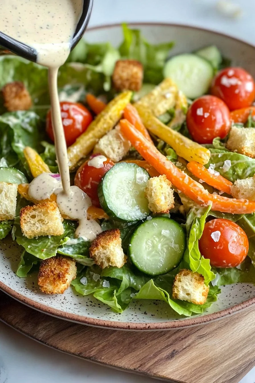 Vegetarischer Cremiger Gartensalat