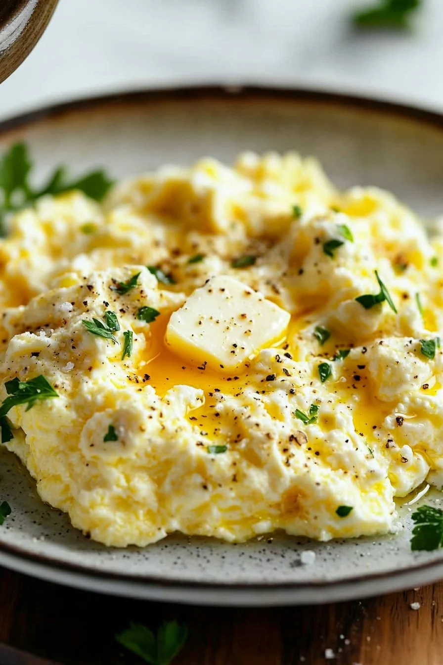 Weiche Rühreier mit Ricotta