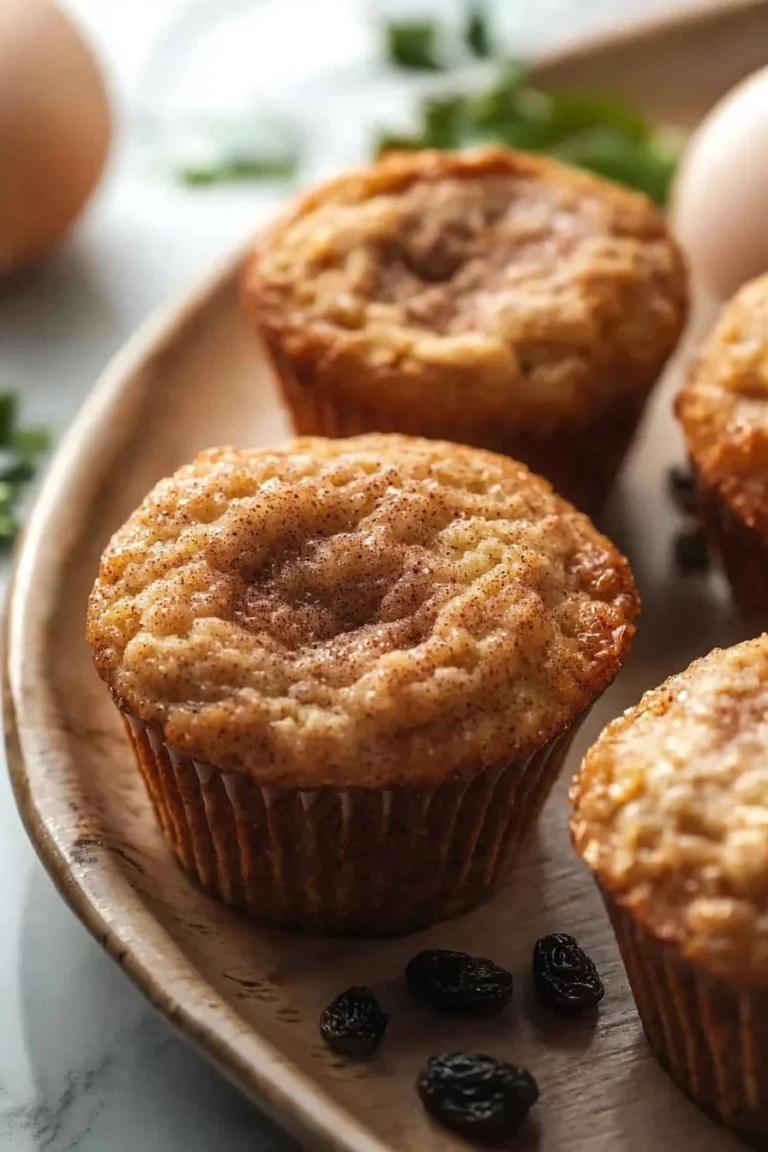 Leckere Zimttrüben Muffins frisch gebacken auf einem Teller