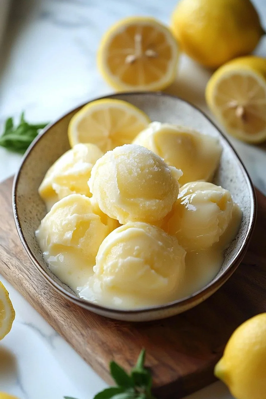 Zitronensorbet Rezept