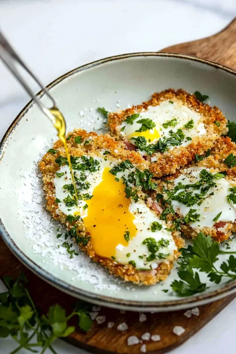 Zarte Argentinische Milanesa mit Beilagen auf einem Teller serviert.