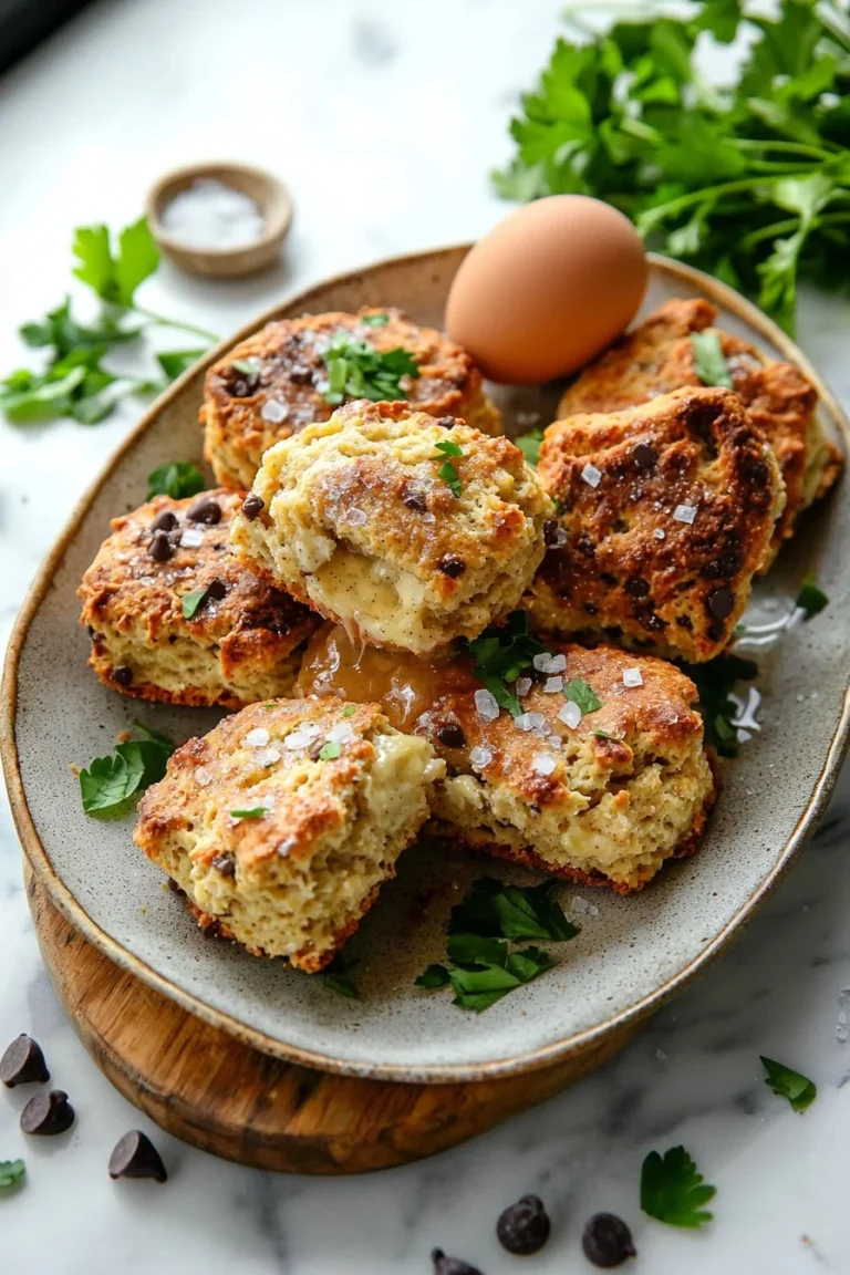 Bananenbrot Scones frisch auf einem Teller serviert, lecker und saftig.
