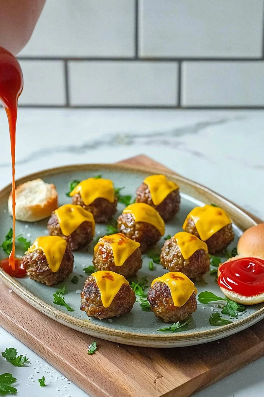 Cheeseburger-Fleischbällchen