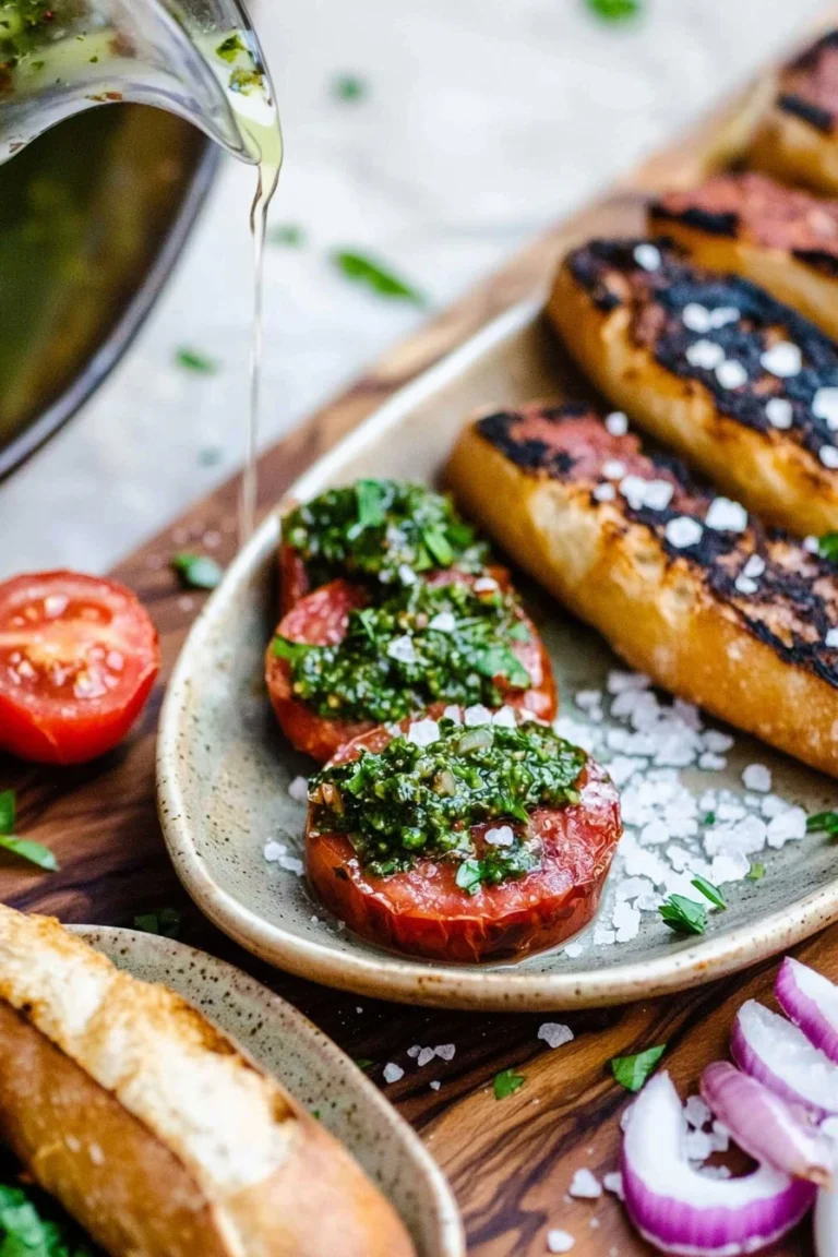 Echter argentinischer Choripán mit Wurst und Brot auf einem Grill serviert