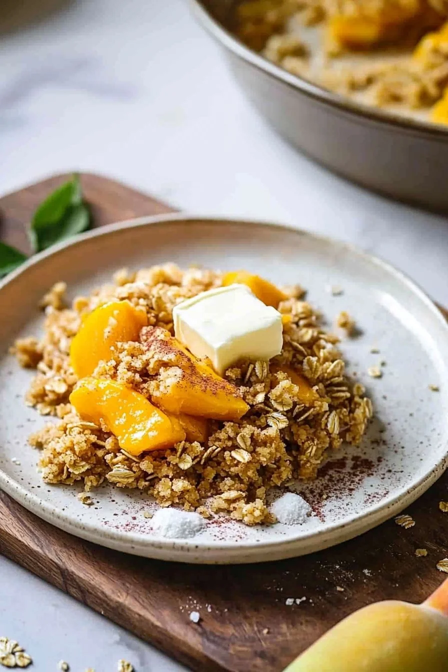 Einfache Mango-Crumble