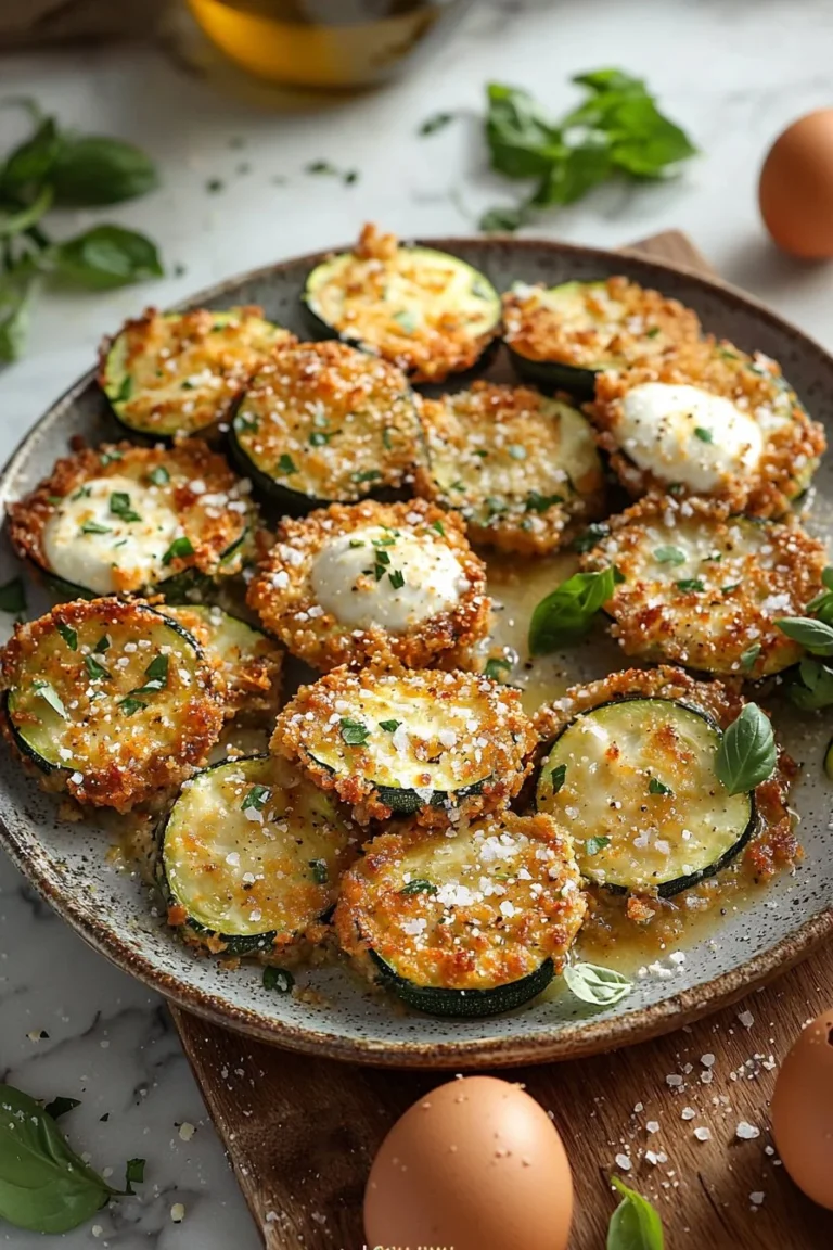Zucchini-Mozzarella-Auflauf aus gebratener Zucchini und geschmolzenem Käse