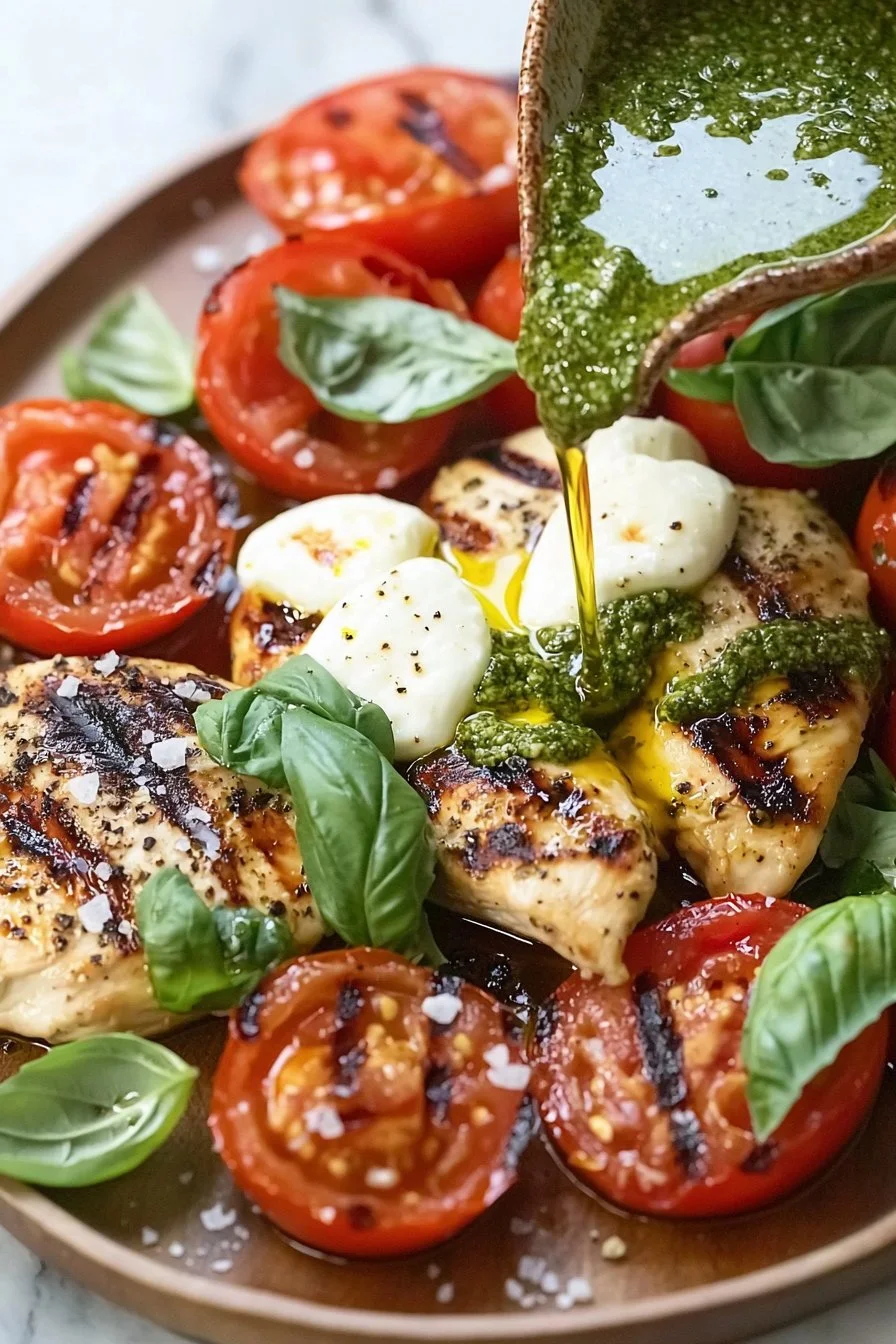 Gegrilltes Hühnchen Margherita
