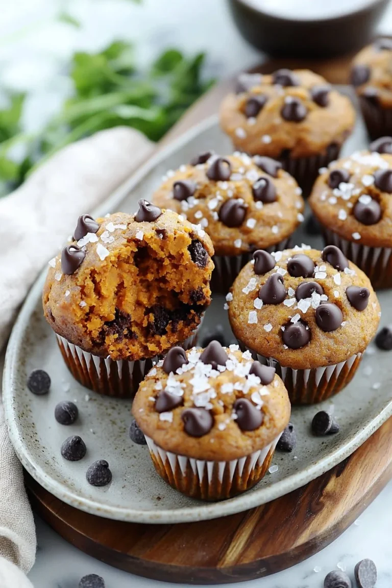 Gesalzenes Schokoladenstückchen-Muffins mit Süßkartoffeln in einer Backform