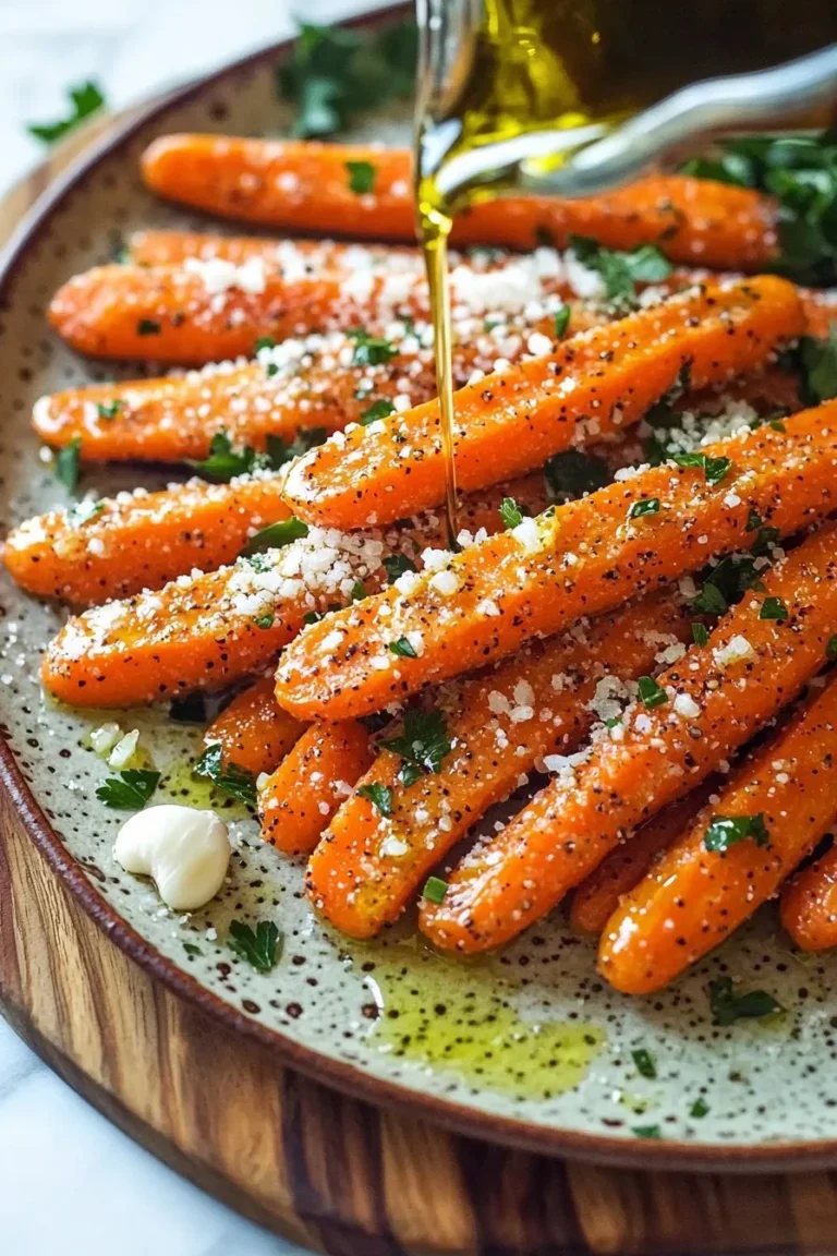 Herzhafte Parmesan-Knoblauch-Möhren als gesunde Rohkost-Variante