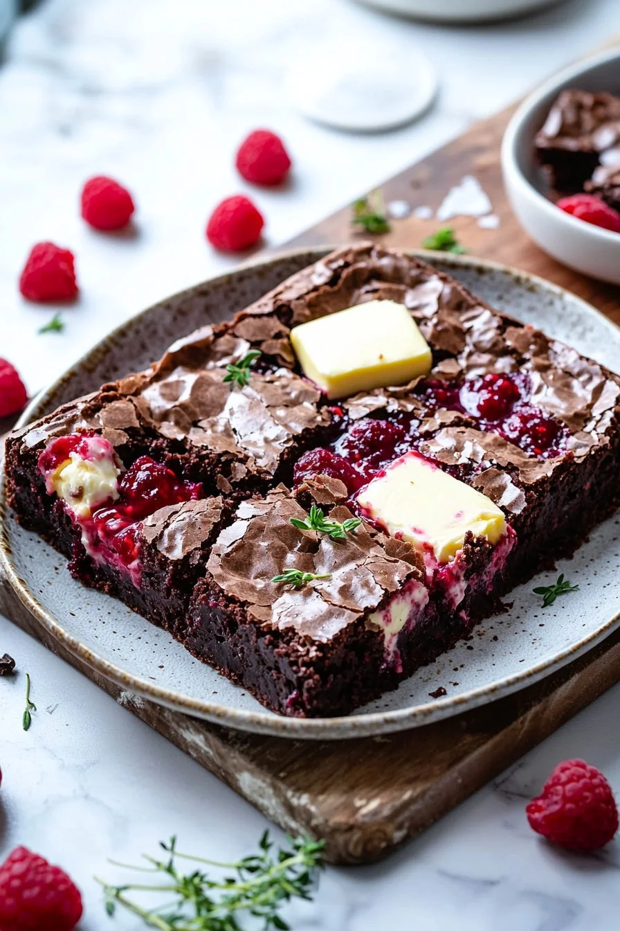 Himbeer-Käsekuchen-Braunies, eine köstliche Dessertkombination aus Käsekuchen und Brownies