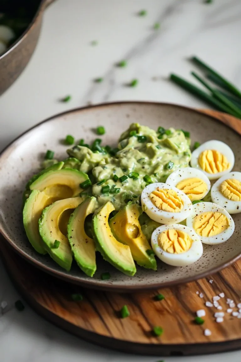 Hochproteinhaltiger Avocado-Eiersalat mit frischen Zutaten