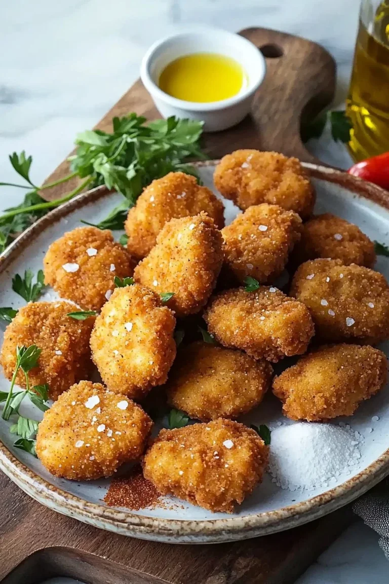 Leckere Hühnchen-Nuggets, frisch zubereitet für einen perfekten Snack.