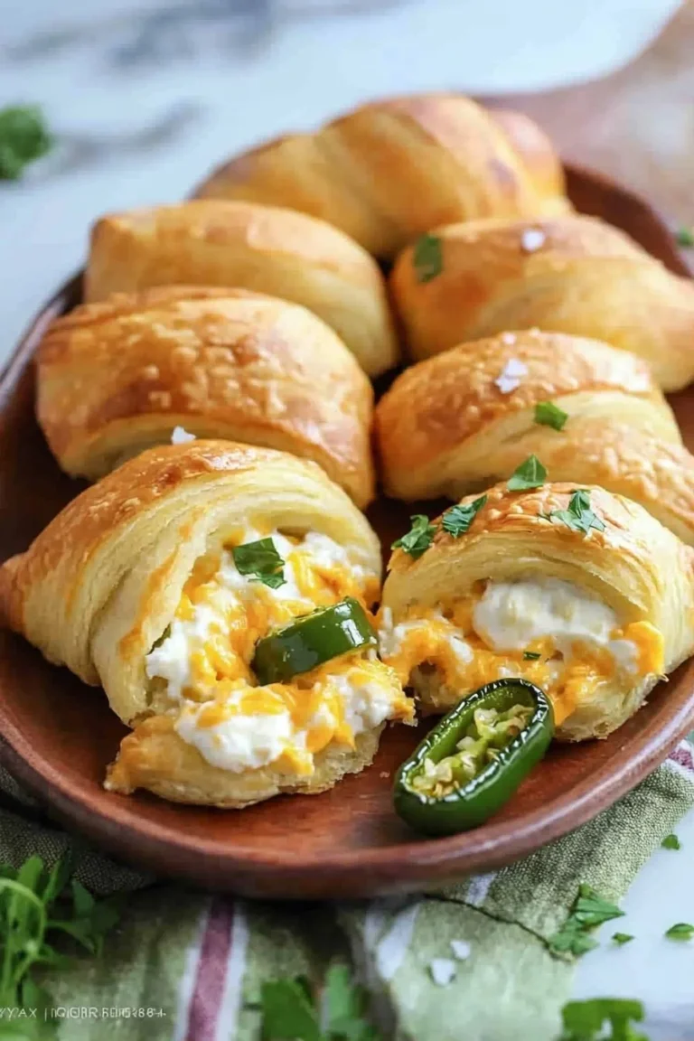 Köstliche Jalapeno Popper Croissants frisch gebacken für den perfekten Snack.
