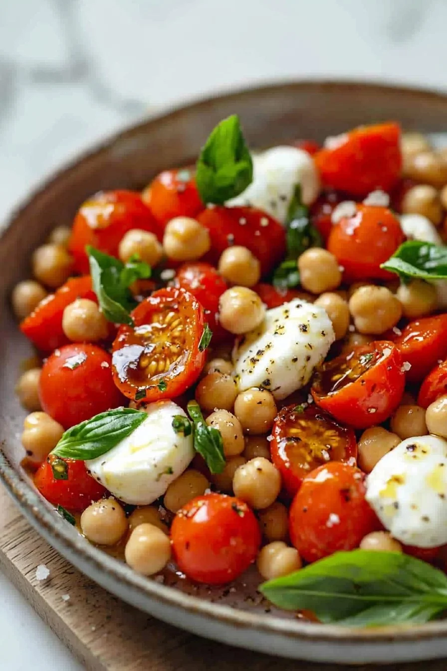 Kichererbsen Caprese Salat