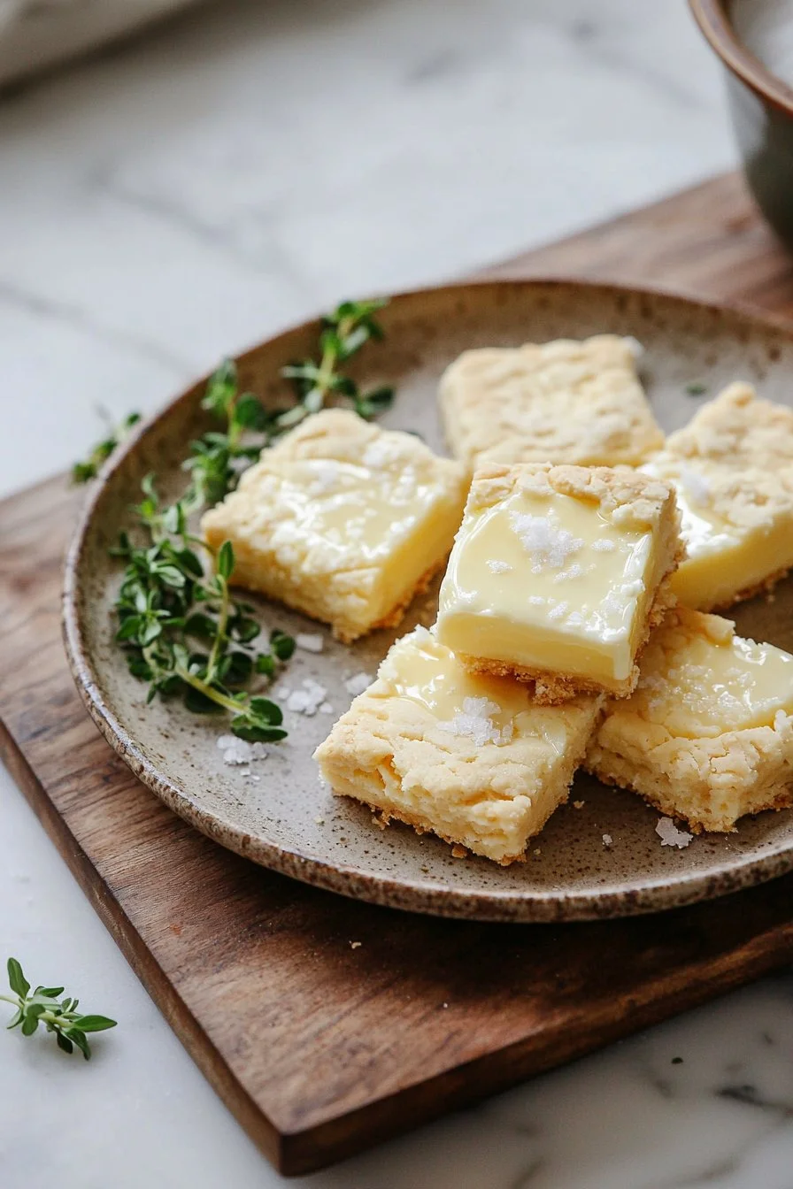 Klassische Butter-Shortbreads auf einem Teller serviert