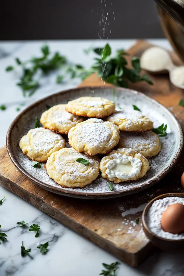 Klassische italienische Ricotta-Kekse frisch gebacken auf einem Teller