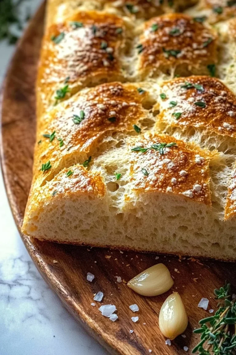 Knoblauch Kräuter Dutch Oven Brot frisch gebacken und angerichtet