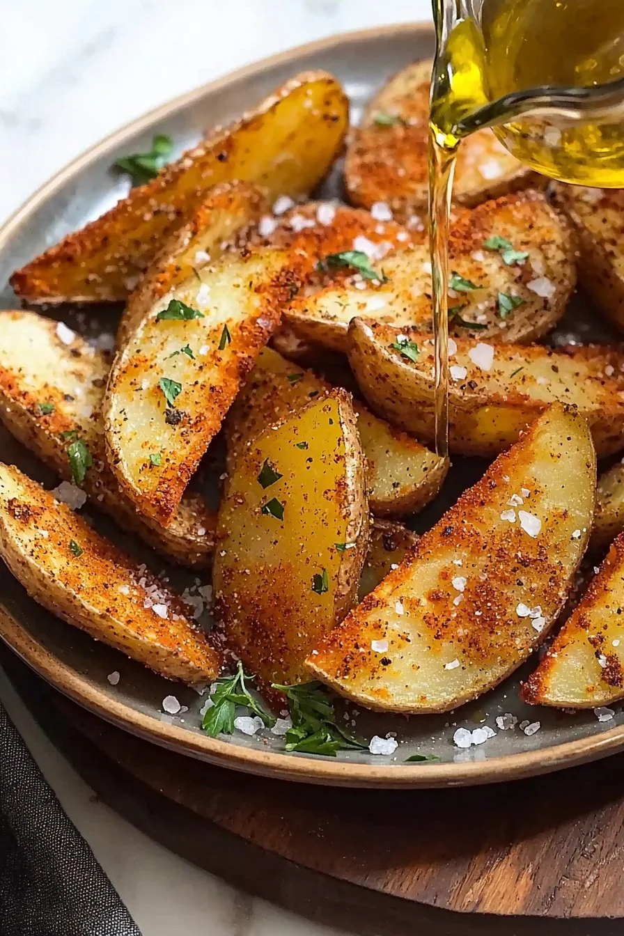 Krosse Kartoffelspitzen aus der Heißluftfritteuse