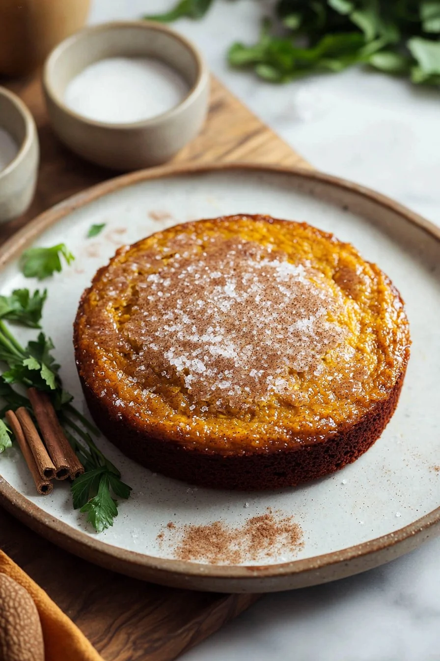 Kürbis-Snickerdoodle-Snackkuchen mit Zimt und Zucker