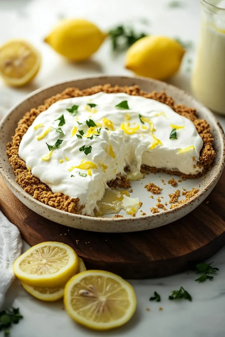 Leckere No-Bake Zitronen-Eisbox-Torte mit frischem Zitronenaroma