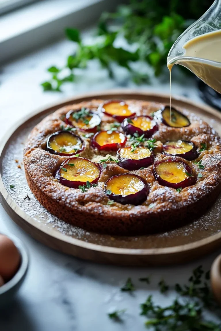Saftiger Pflaumenkuchen mit frischen Pflaumen und knusprigem Boden