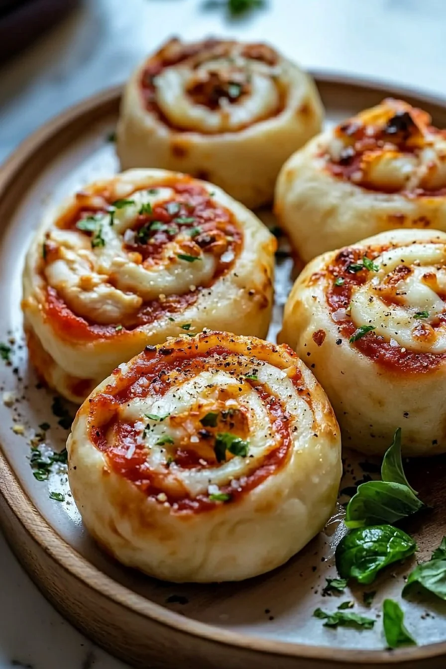Leckere Pizza-Rollen, frisch zubereitet und ideal für jedes Event
