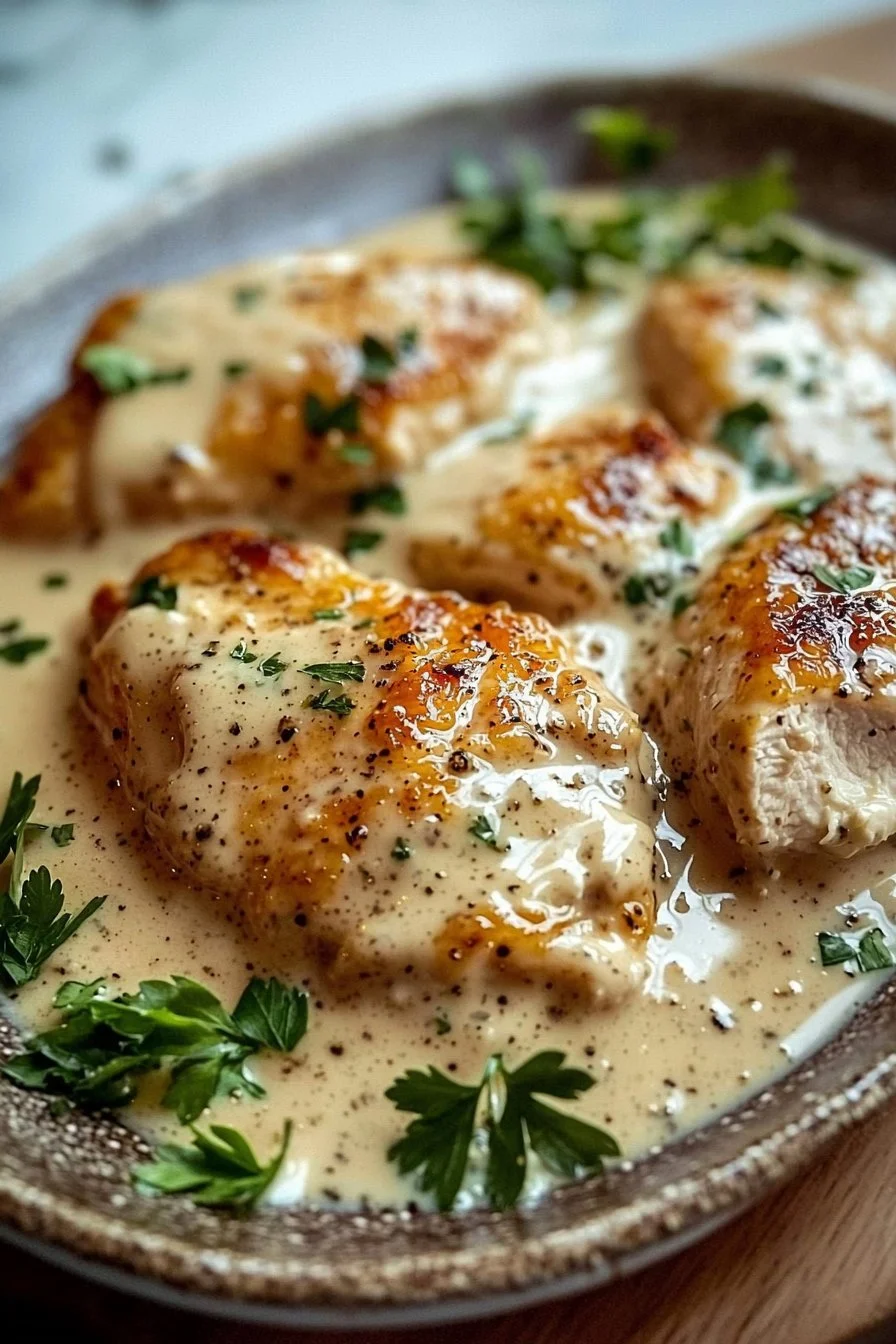 Schmortopf cremiges Hühnchen
