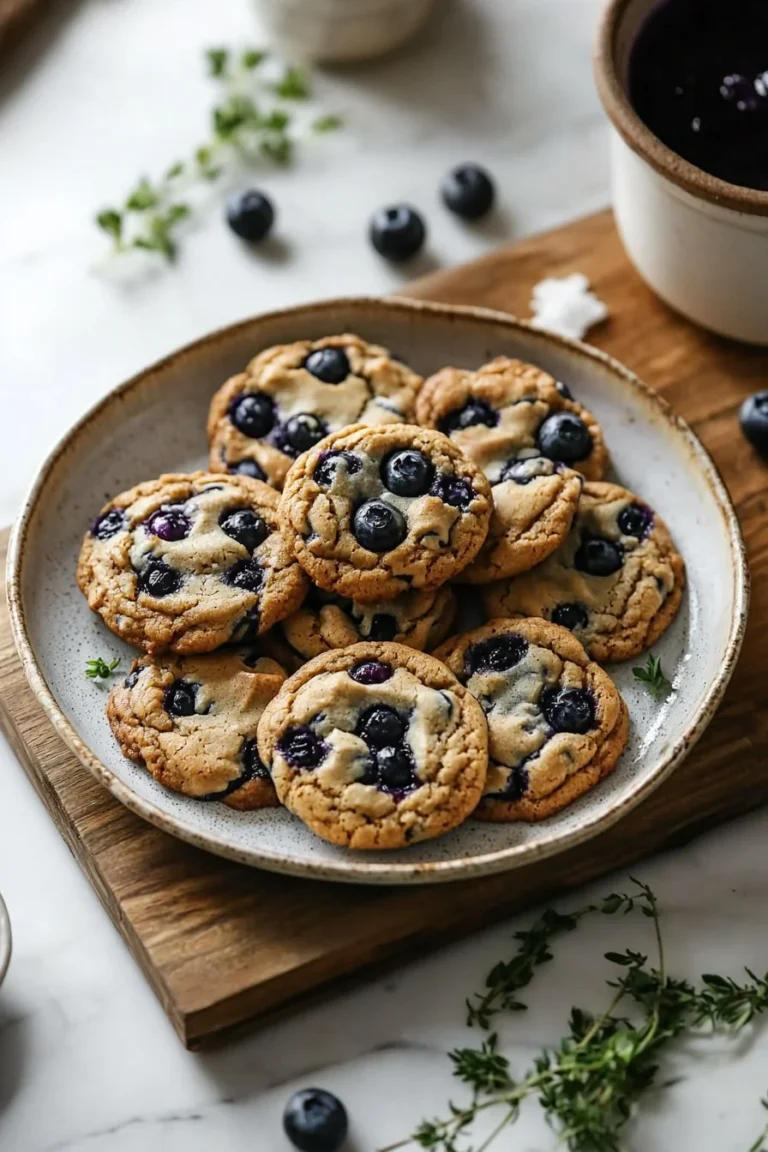 Ultimative Blaubeer-Cookies frisch gebacken auf einem Teller