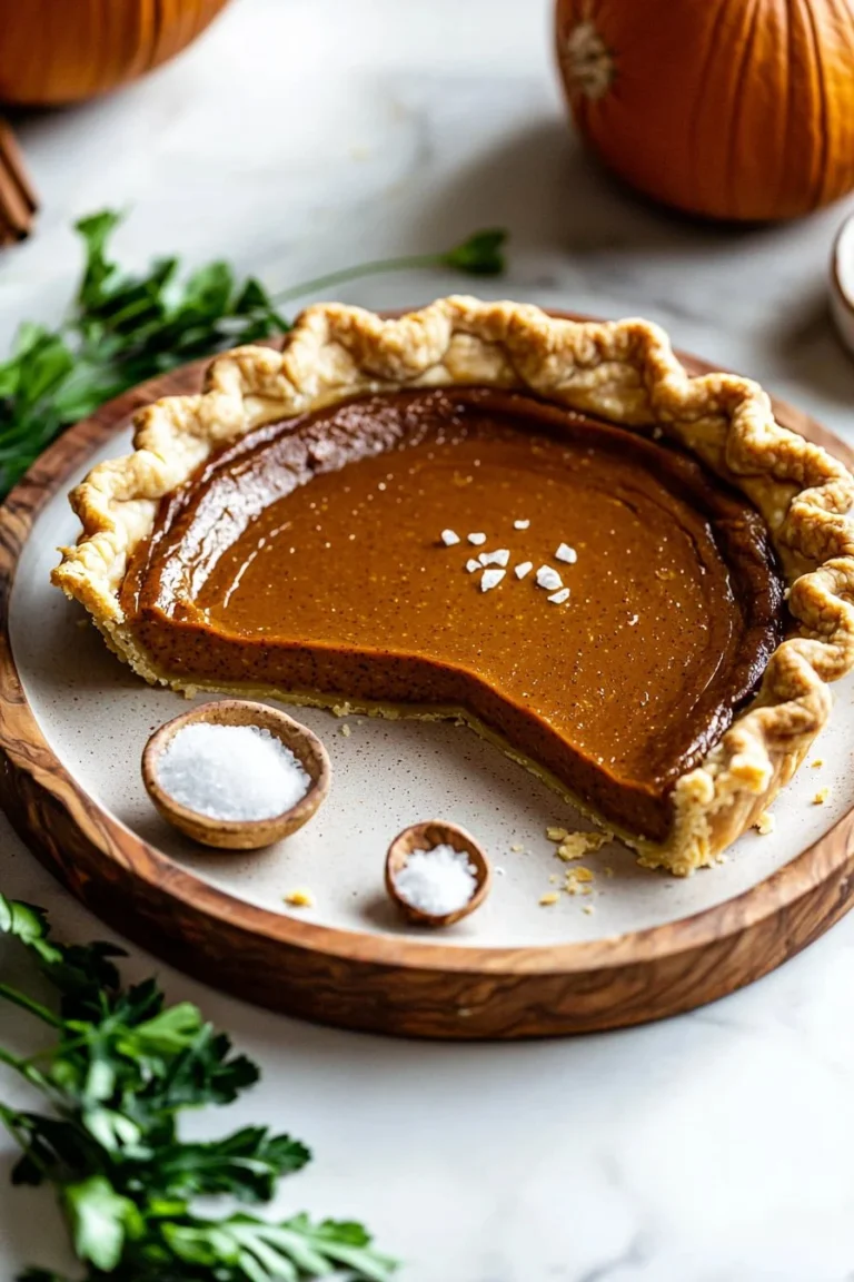 Veganer Kürbiskuchen mit Gewürzen und einer pflanzlichen Kruste