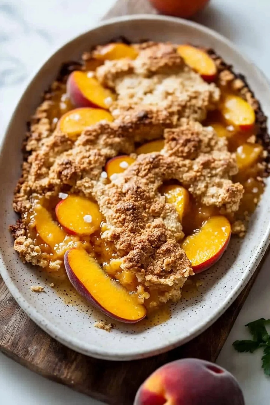 Veganer Pfirsich-Cobbler