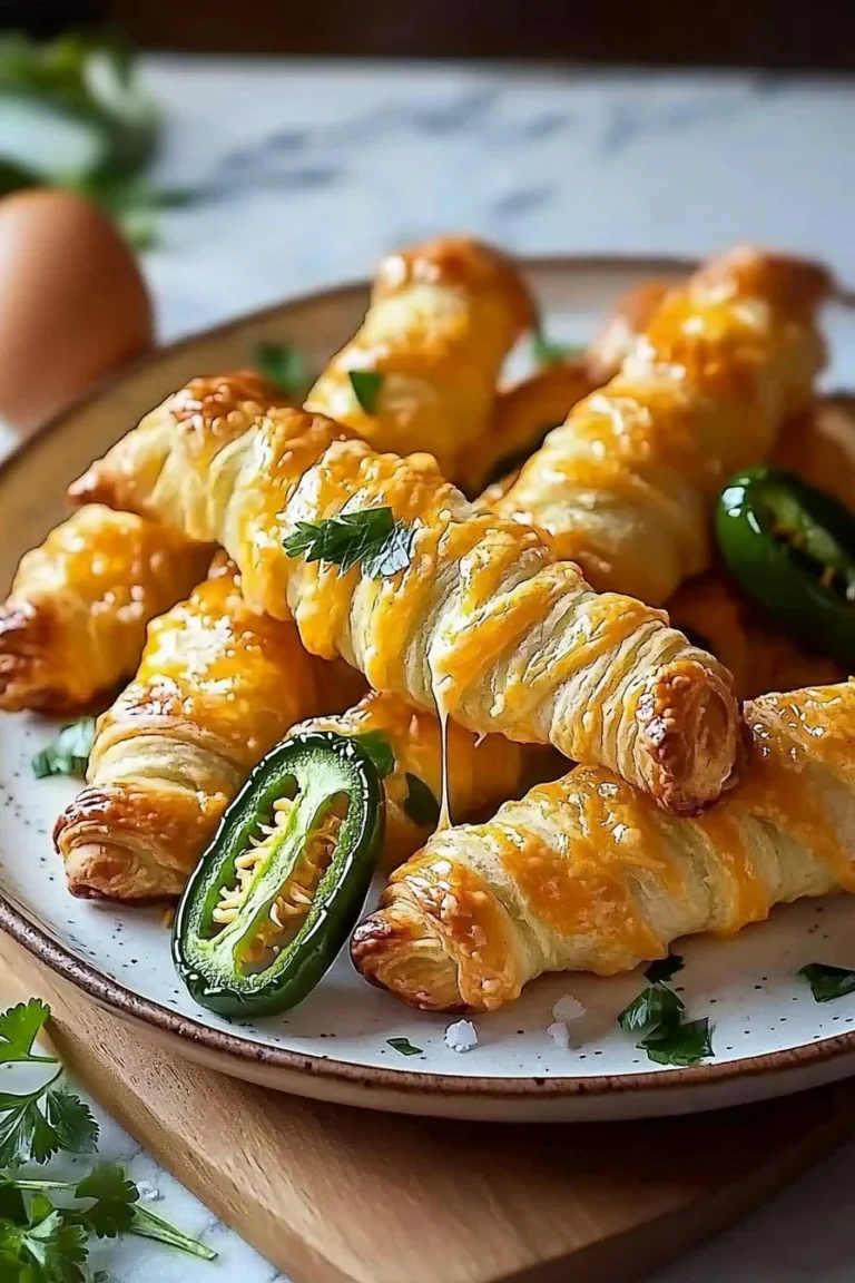 Würzige Jalapeño-Drehriegel auf einem Teller serviert