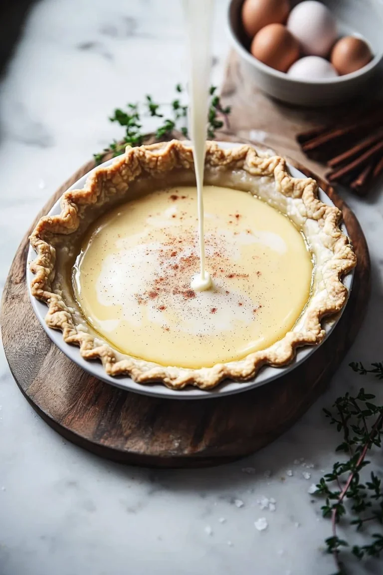Zimtblüten-Vanillepudding-Pie mit dekorativen Zimtblüten