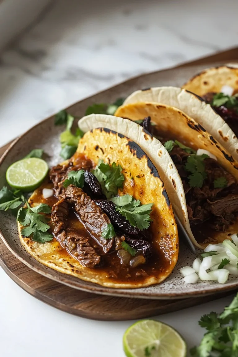 Authentische Birria-Tacos mit zartem Fleisch und würziger Brühe