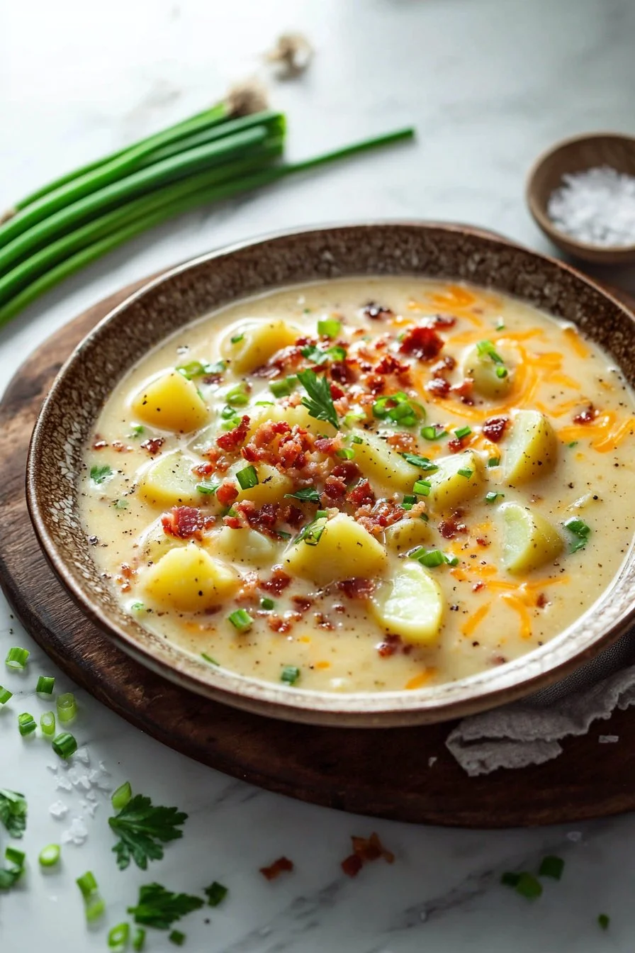 Crock-Pot Kartoffelsuppe - herzhaftes Rezept für Potatoe Suppe.