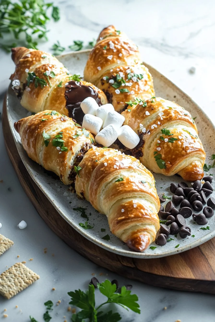 Leckere S’mores-Crescent-Rolls frisch gebacken