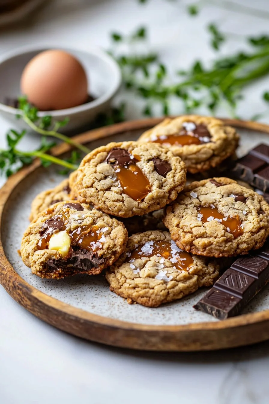 Einfache Twix-artige Kekse mit Karamell und Schokolade