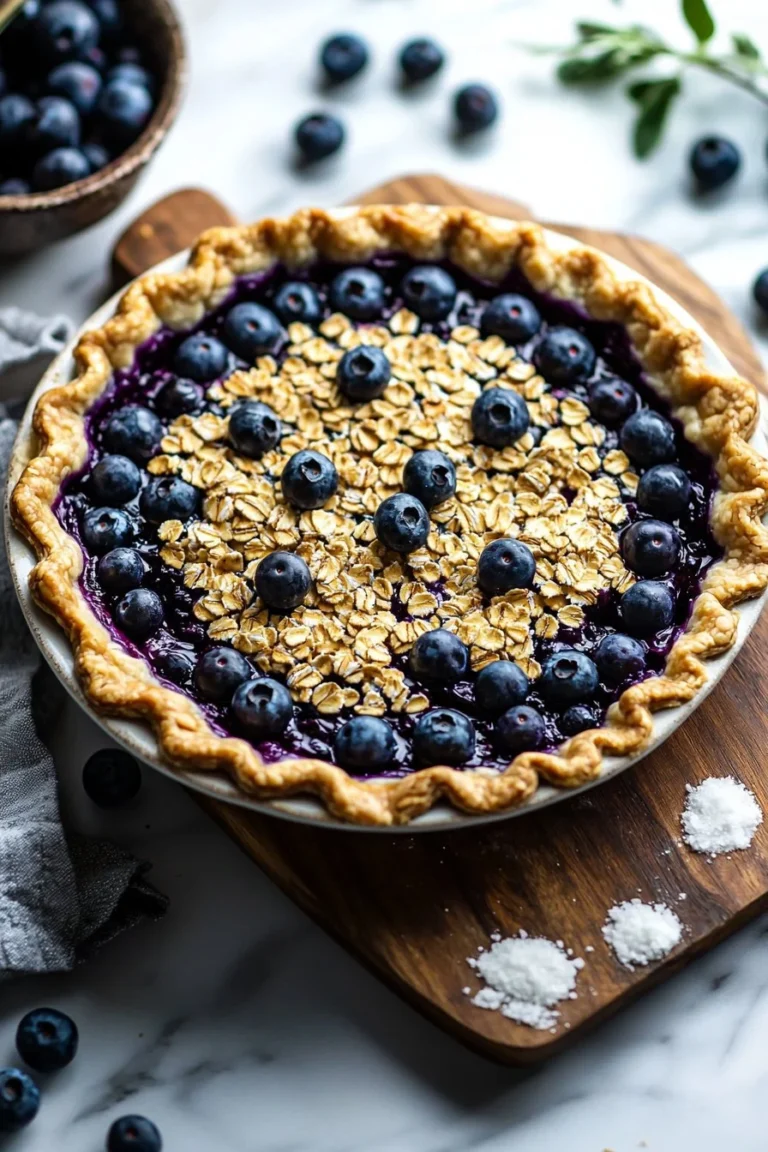 Erstaunlicher Heidelbeerkuchen mit frischen Heidelbeeren und Sahne-Topping