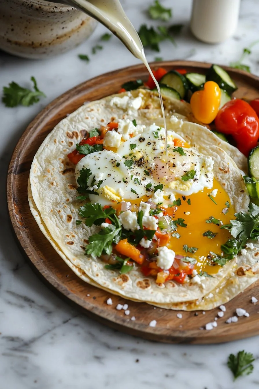 Leckere Frühstücks-Tortilla mit frischen Zutaten als ideale Frühstücksoption