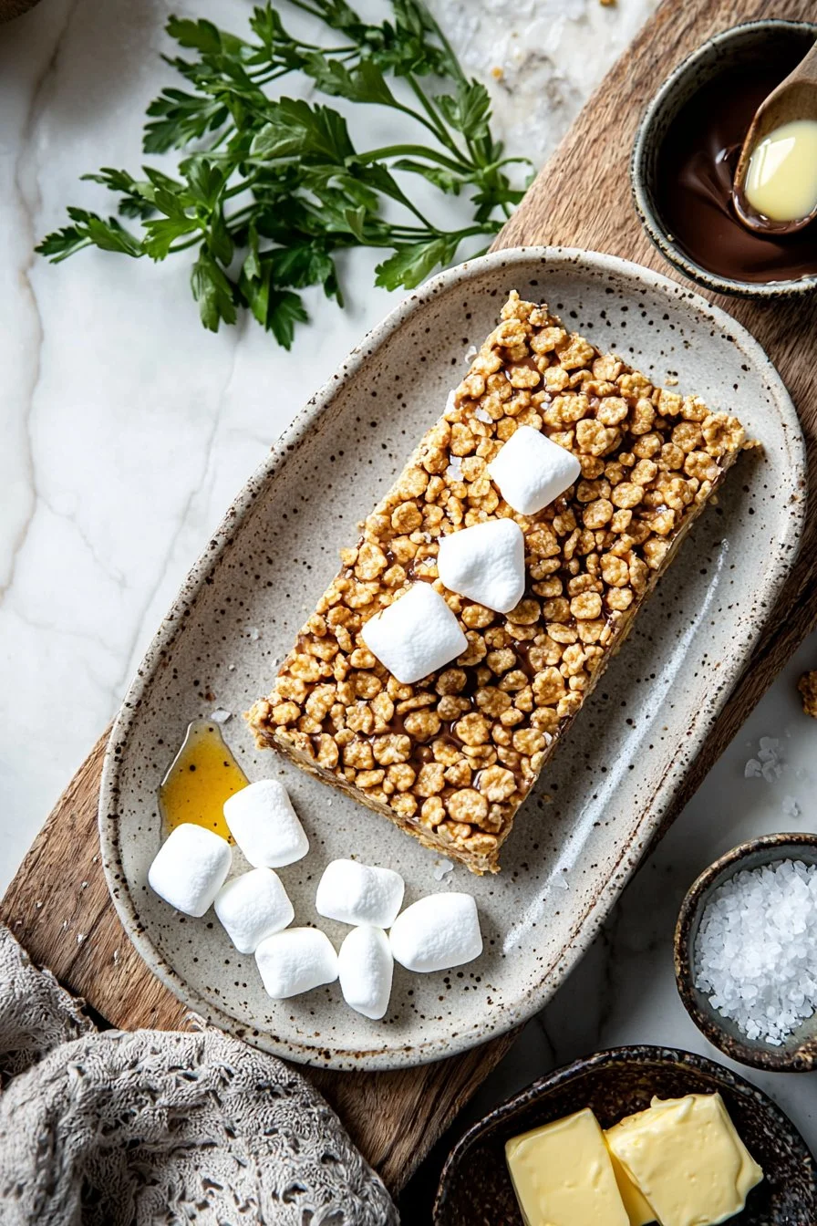 Goldene Grahams S'mores Riegel mit Schokolade, Marshmallows und Keksstegen