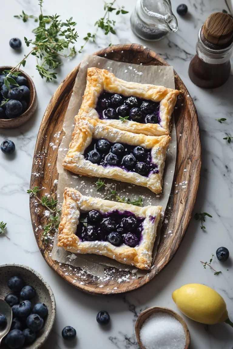 Hausgemachte Heidelbeer-Pop-Tarts auf einem weißen Teller