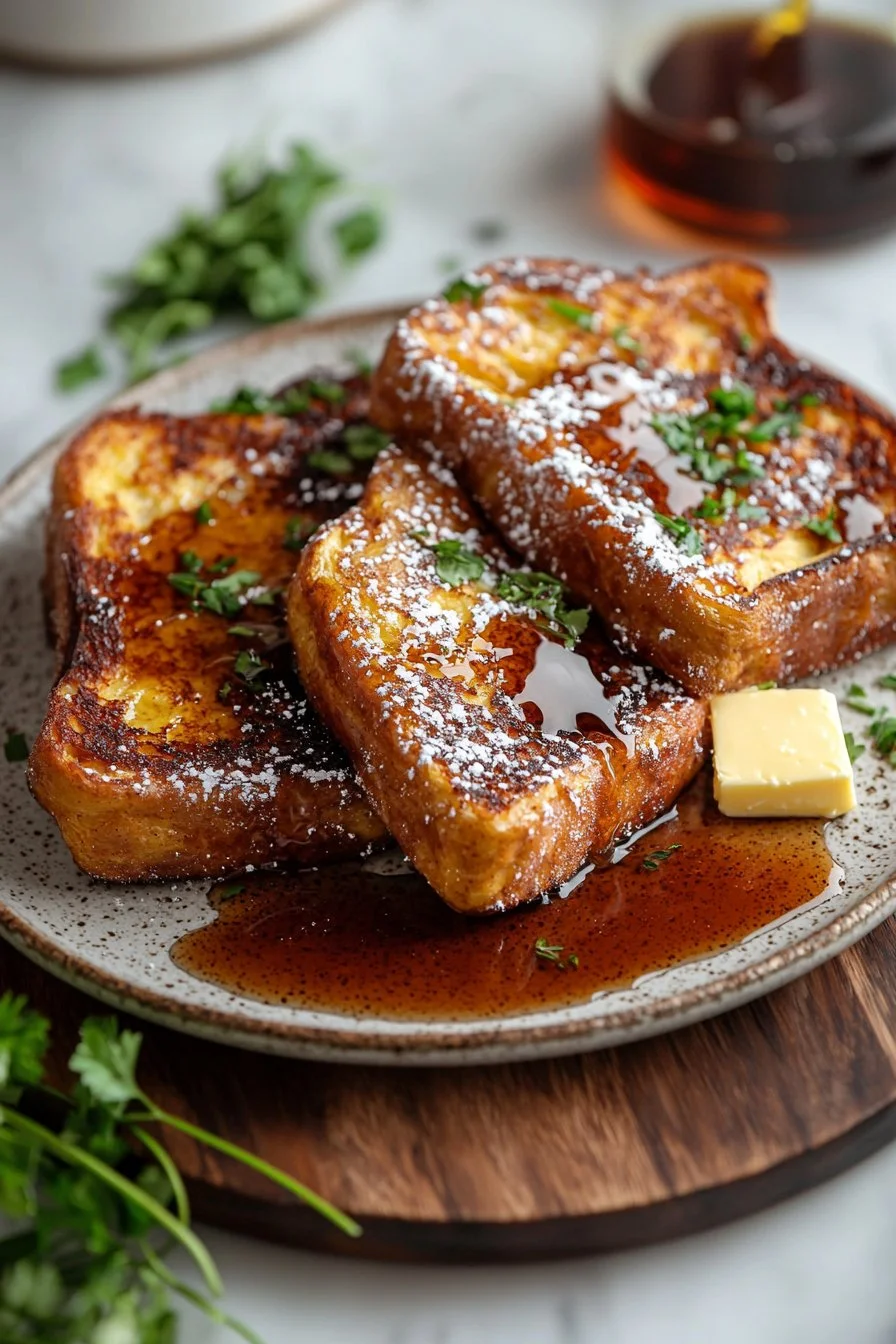 Hawaiianisches Brötchen French Toast mit frischen Früchten und Sirup.