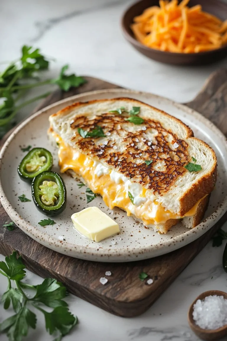 Köstlicher Jalapeño-Popper-Toastkäse im Snack-Stil