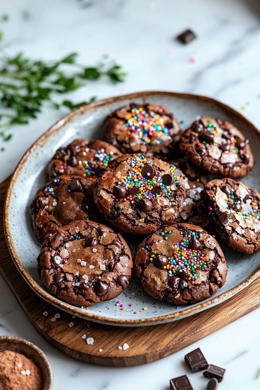 Kosmische Brownie-Kekse in einer Schüssel, perfekt für Naschkatzen.