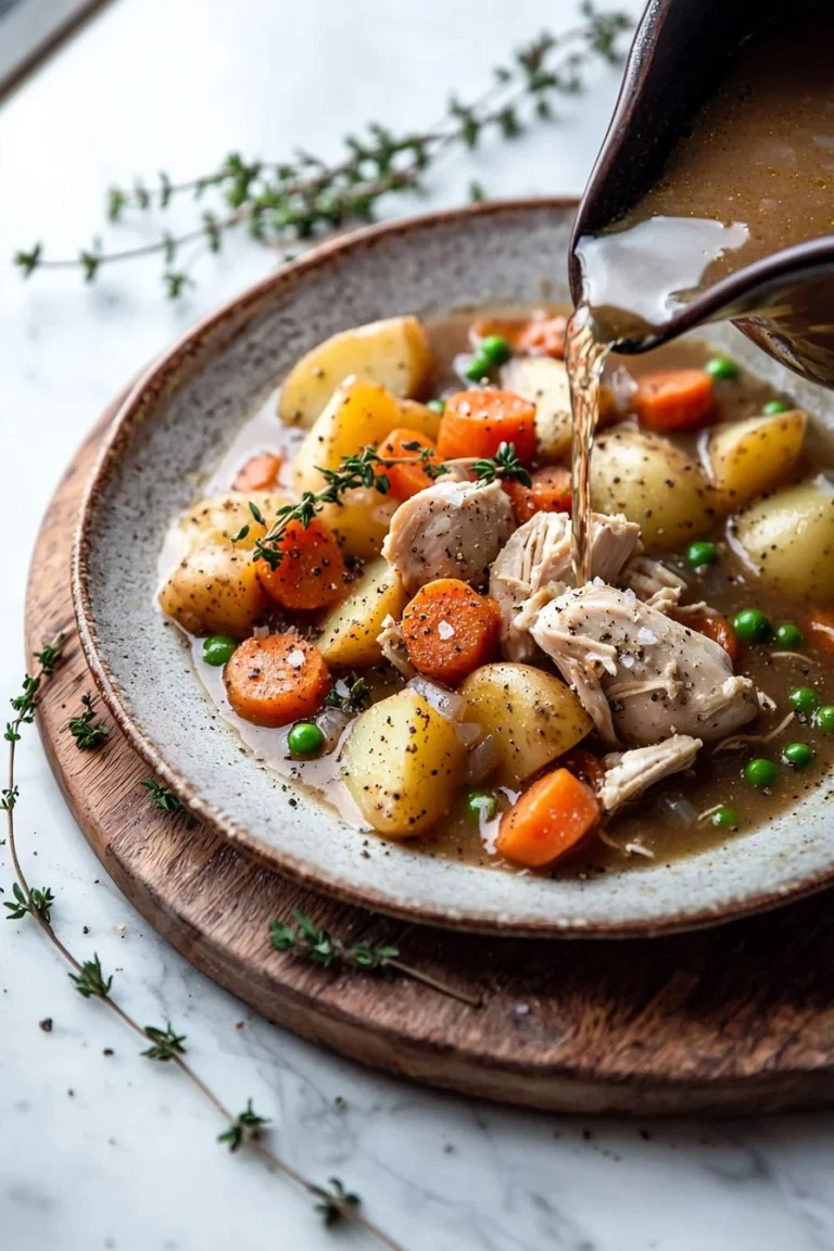Langsame Kochhähnchen-Eintopf mit frischen Zutaten