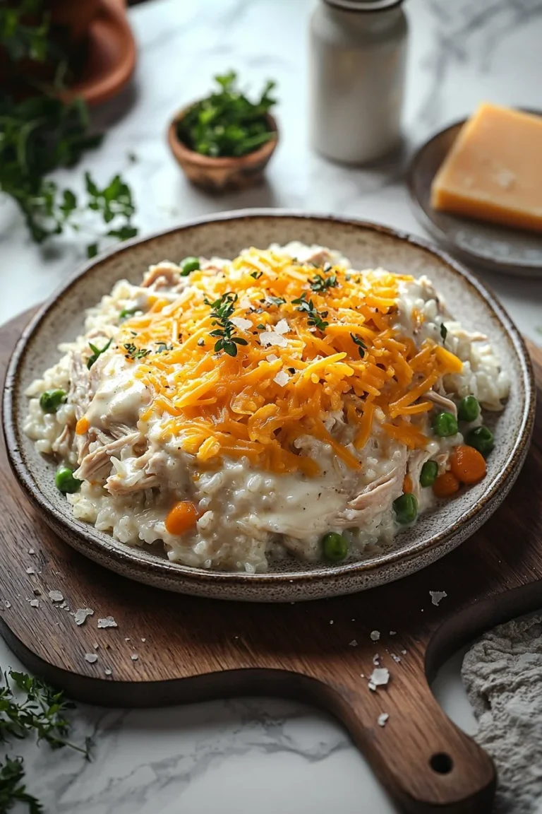 Leckere Hähnchen-Reispfanne nach Mamaws Rezept, serviert in einer bunten Schüssel.