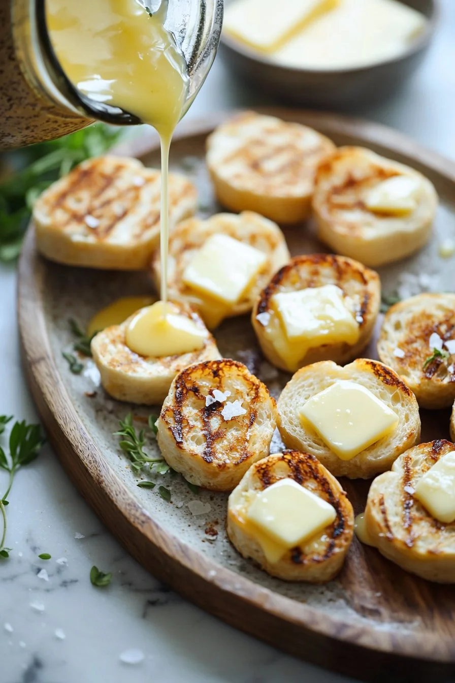 Leckere mini gegrillte Käsebissen auf einem Teller serviert