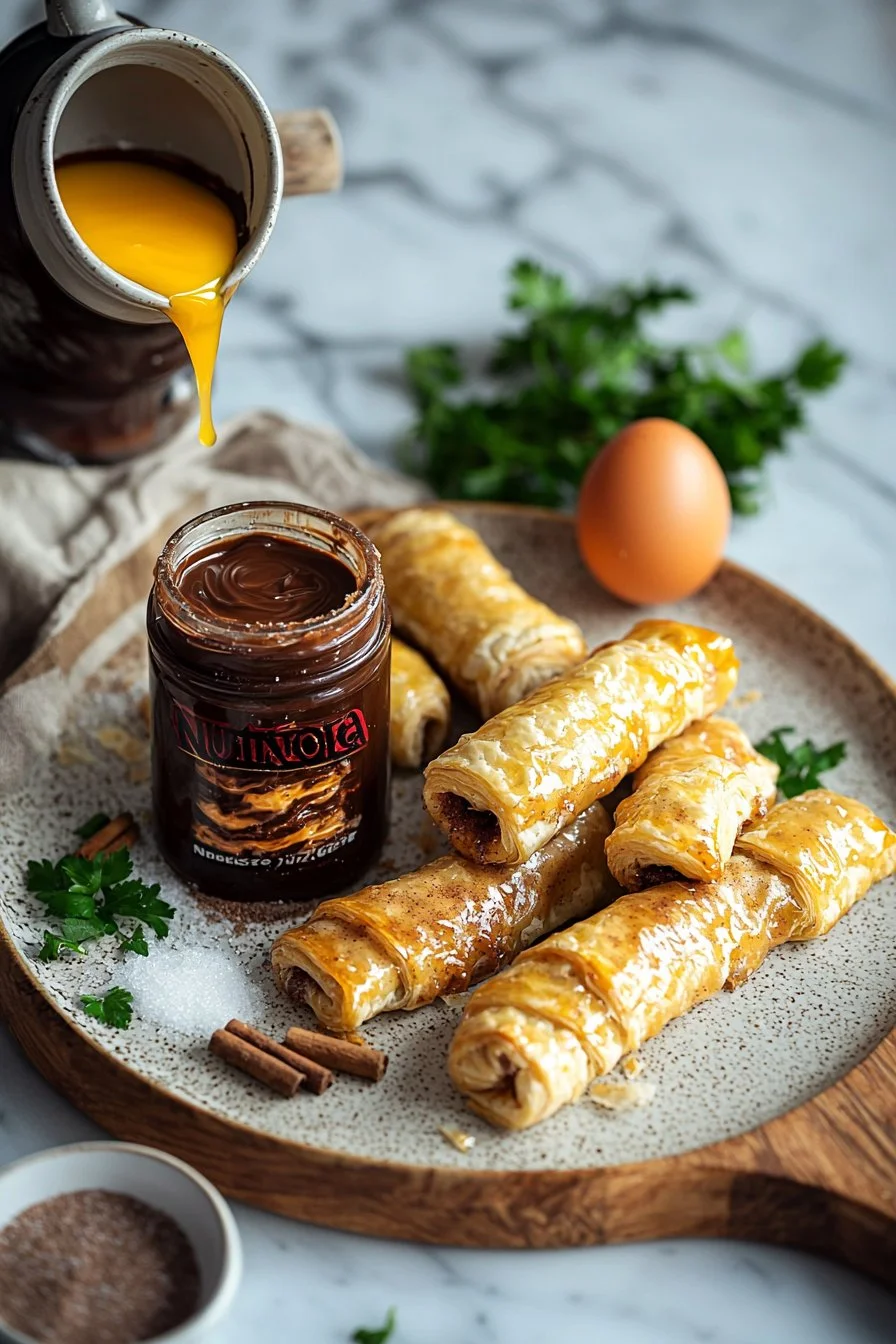 Leckere Nutella Zimt Sticks mit Schokoladengeschmack und Zimt